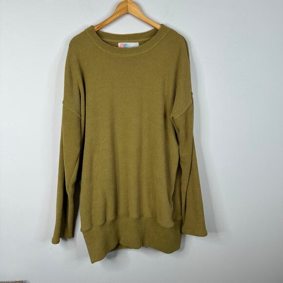 Free People Beach Knitted Oversized Tan Sweater - Picture 1 of 8